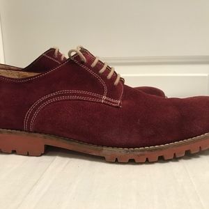 To Boot New York Crimson Red Suede Shoes